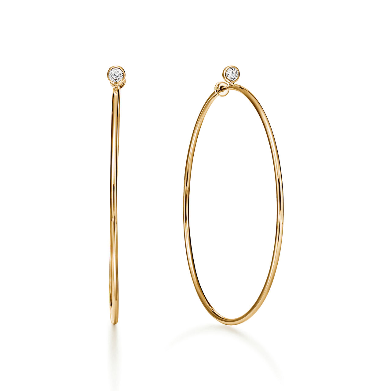 Diamond Hoop Earrings 