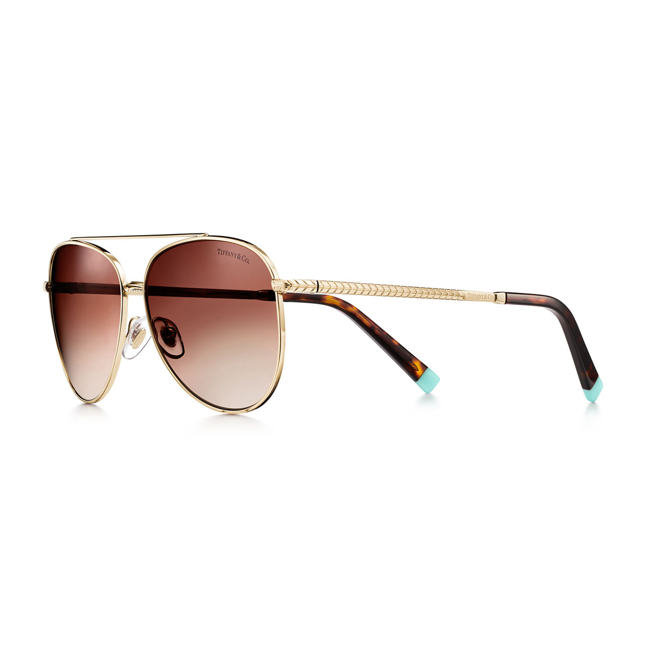 Pilot Sunglasses in Pale Gold-coloured Metal