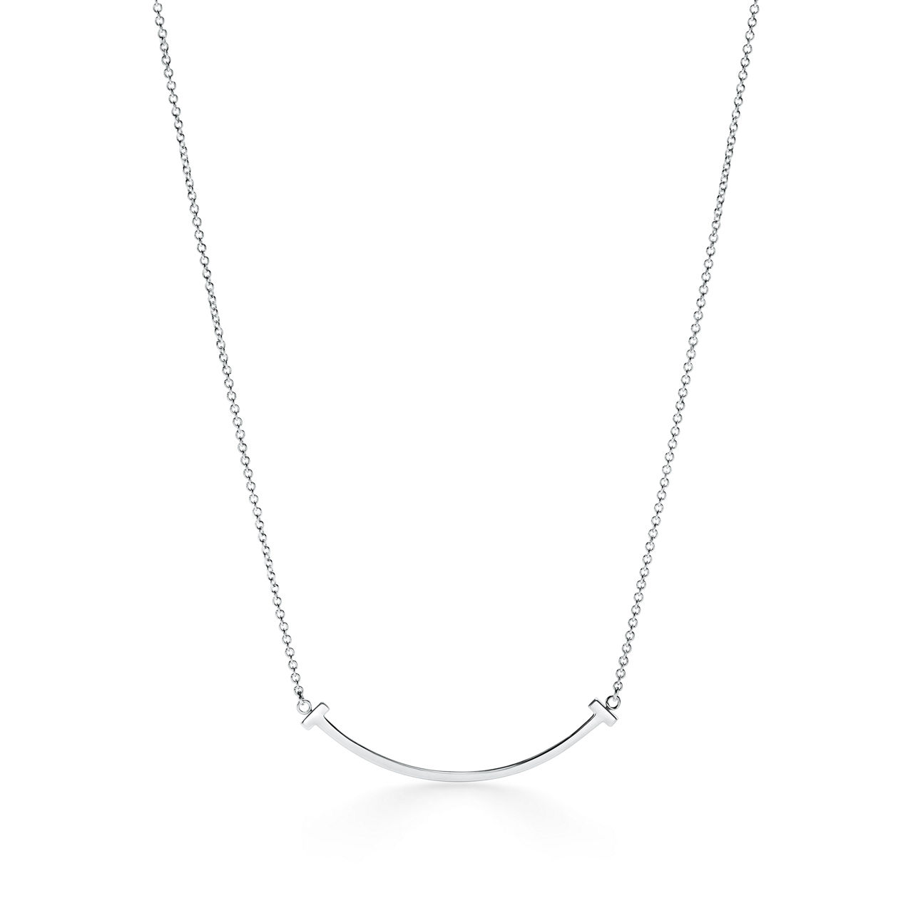 Smile Pendant in White Gold, Small