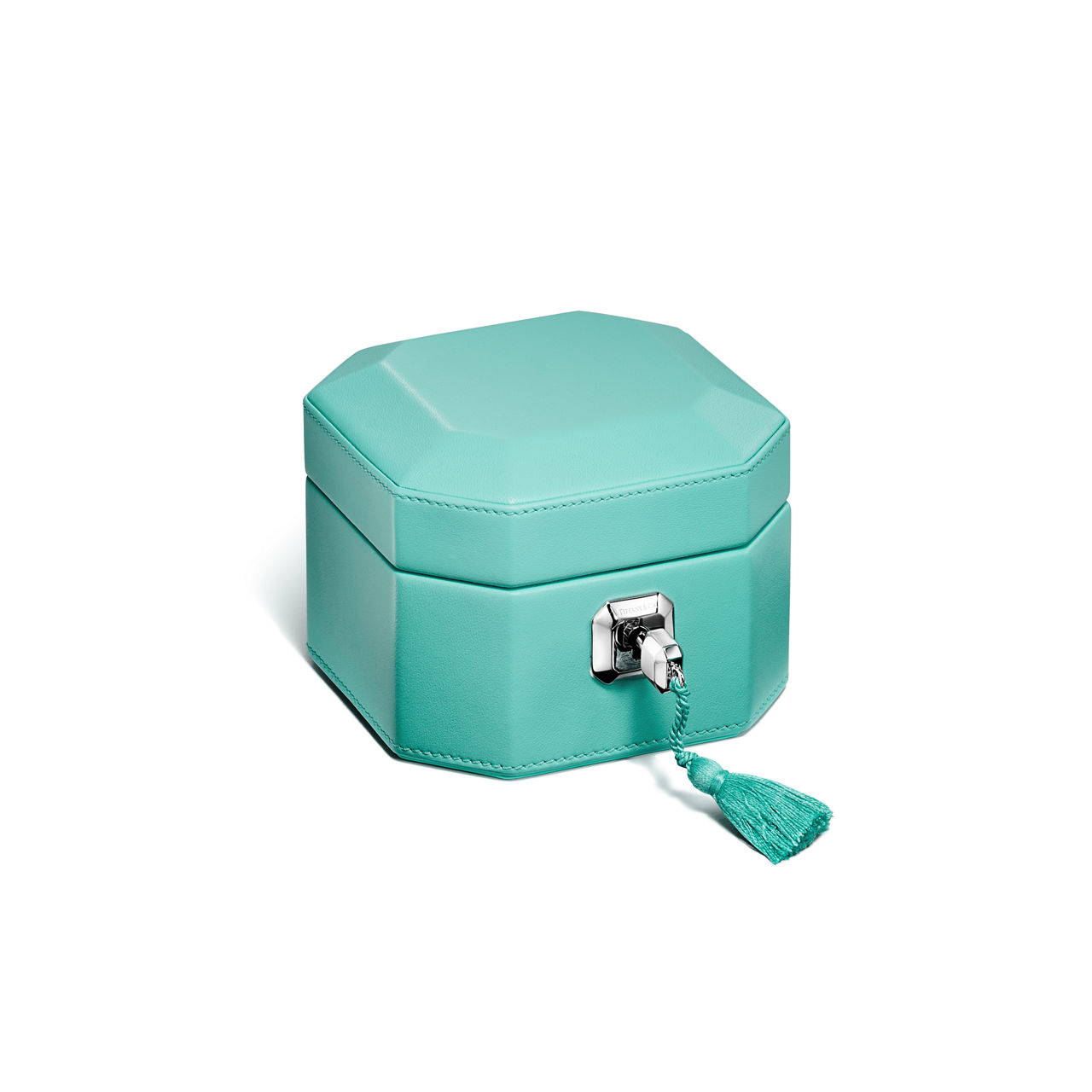 Small Jewellery Box in Anjeya Blue&reg; Leather