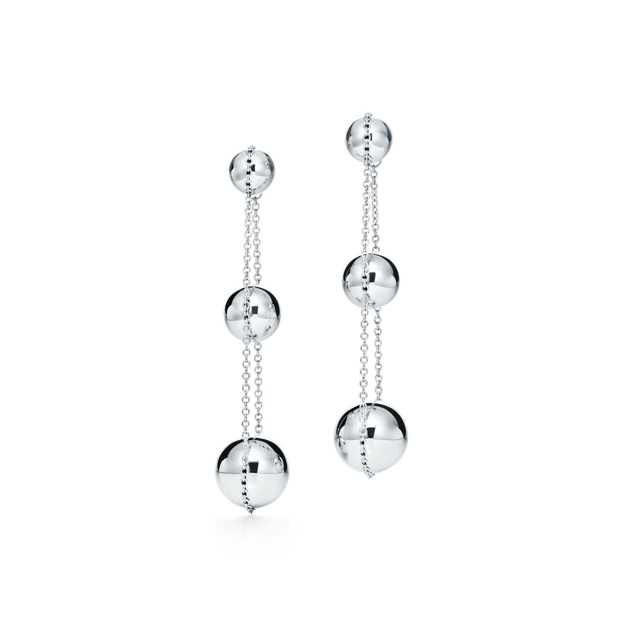 Triple Drop Earrings in Sterling Silver