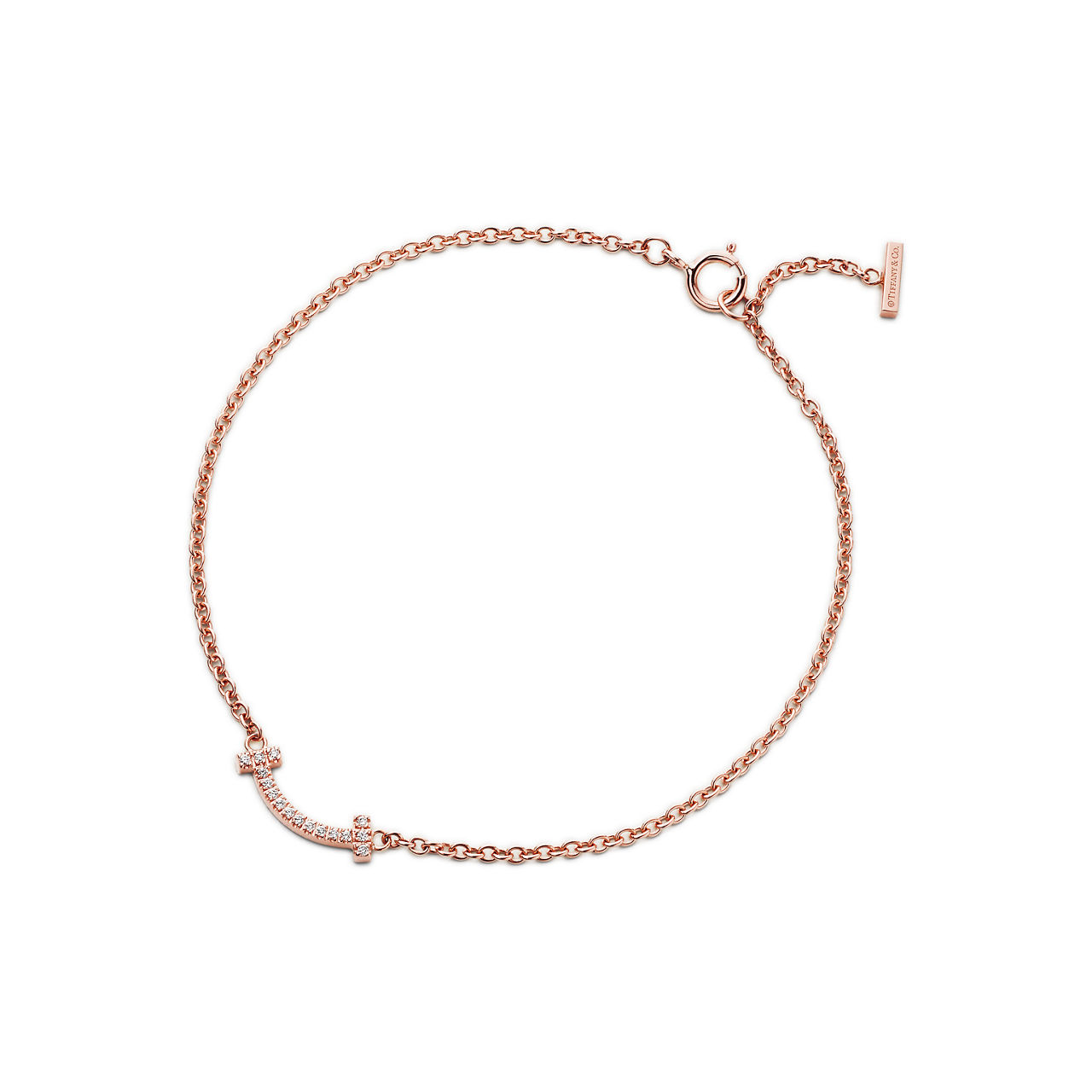 Smile Bracelet in Rose Gold with Diamonds