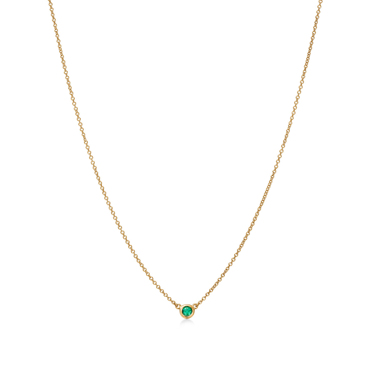 Color by the Yard Pendant in Yellow Gold with an Emerald