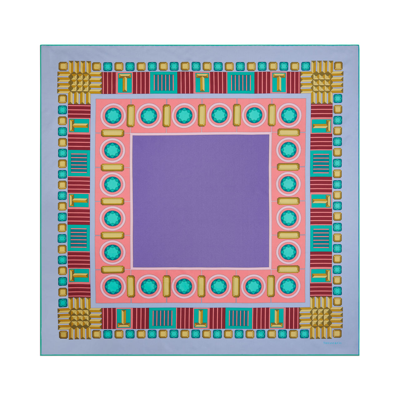 Square Scarf in Multicoloured Silk