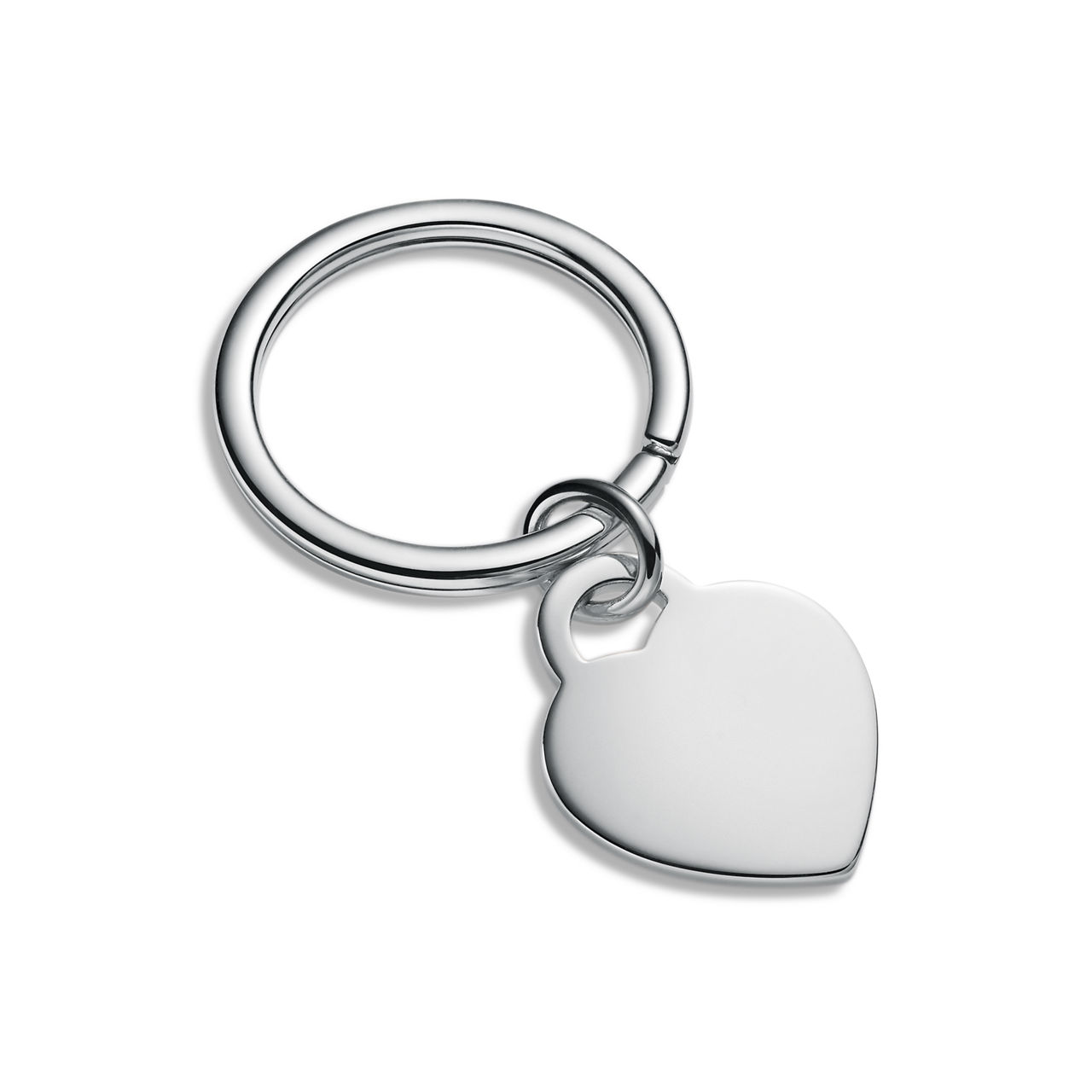 Heart Tag Keyring in Sterling Silver