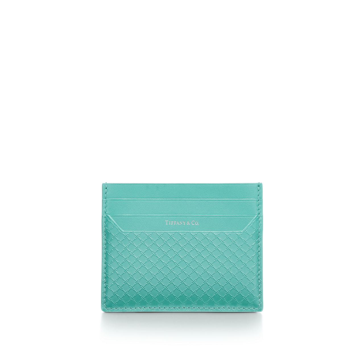 Square Card Case in Anjeya Blue Leather