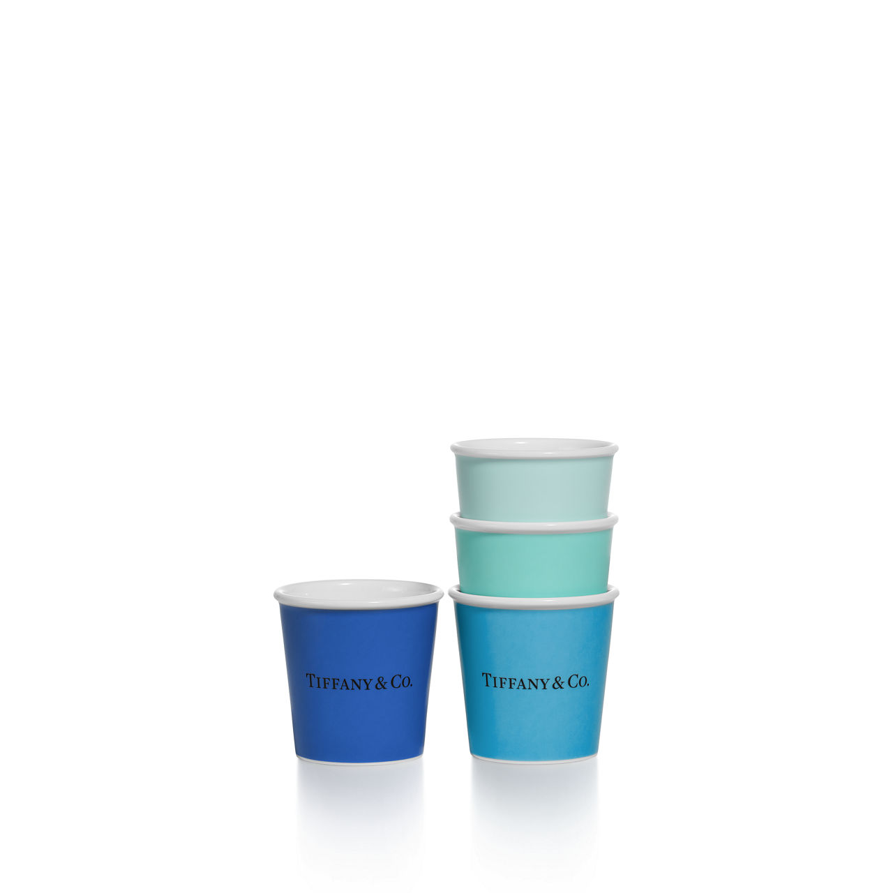Anjeya Espresso Cups in Bone China, Set of Four
