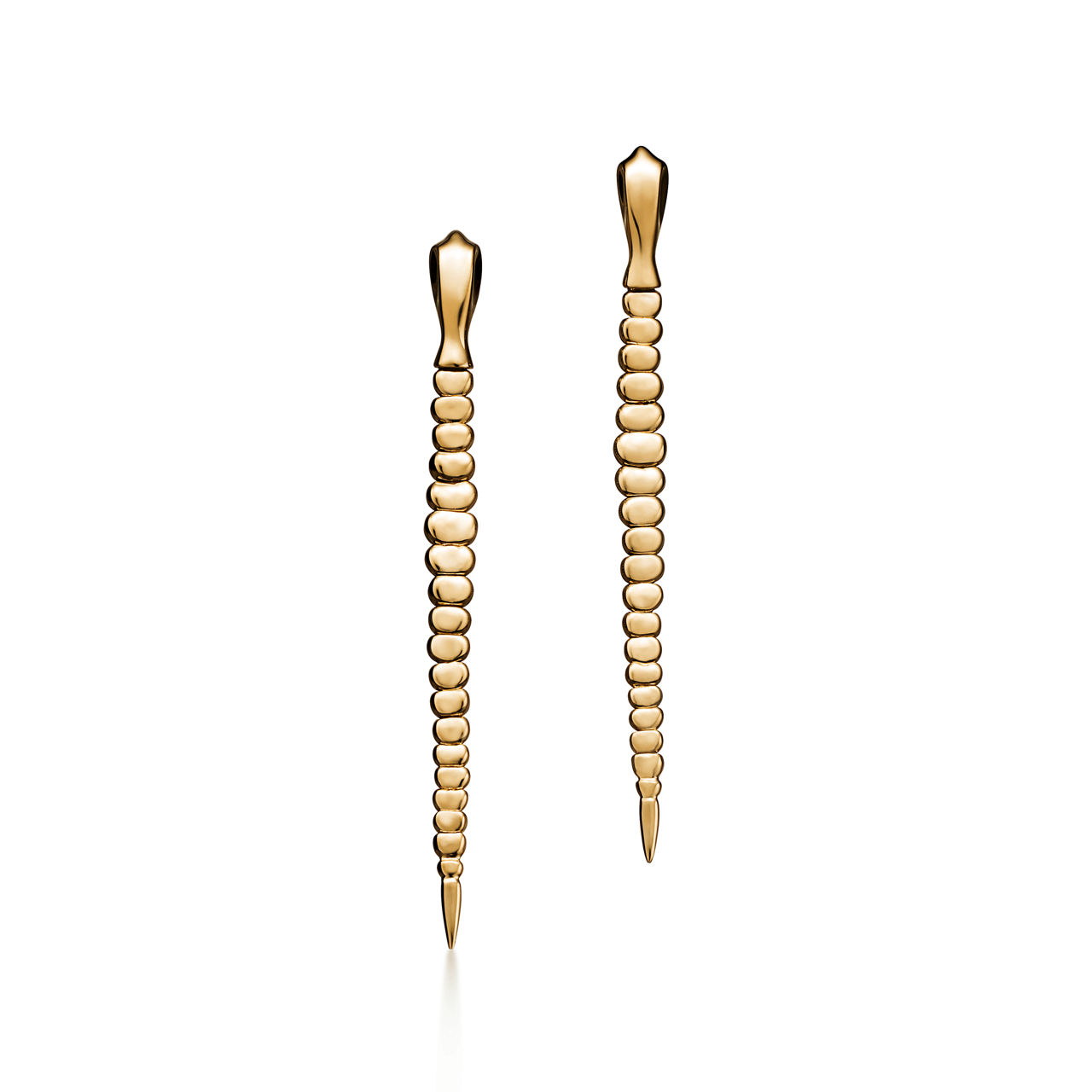 Snake Earrings in Yellow Gold