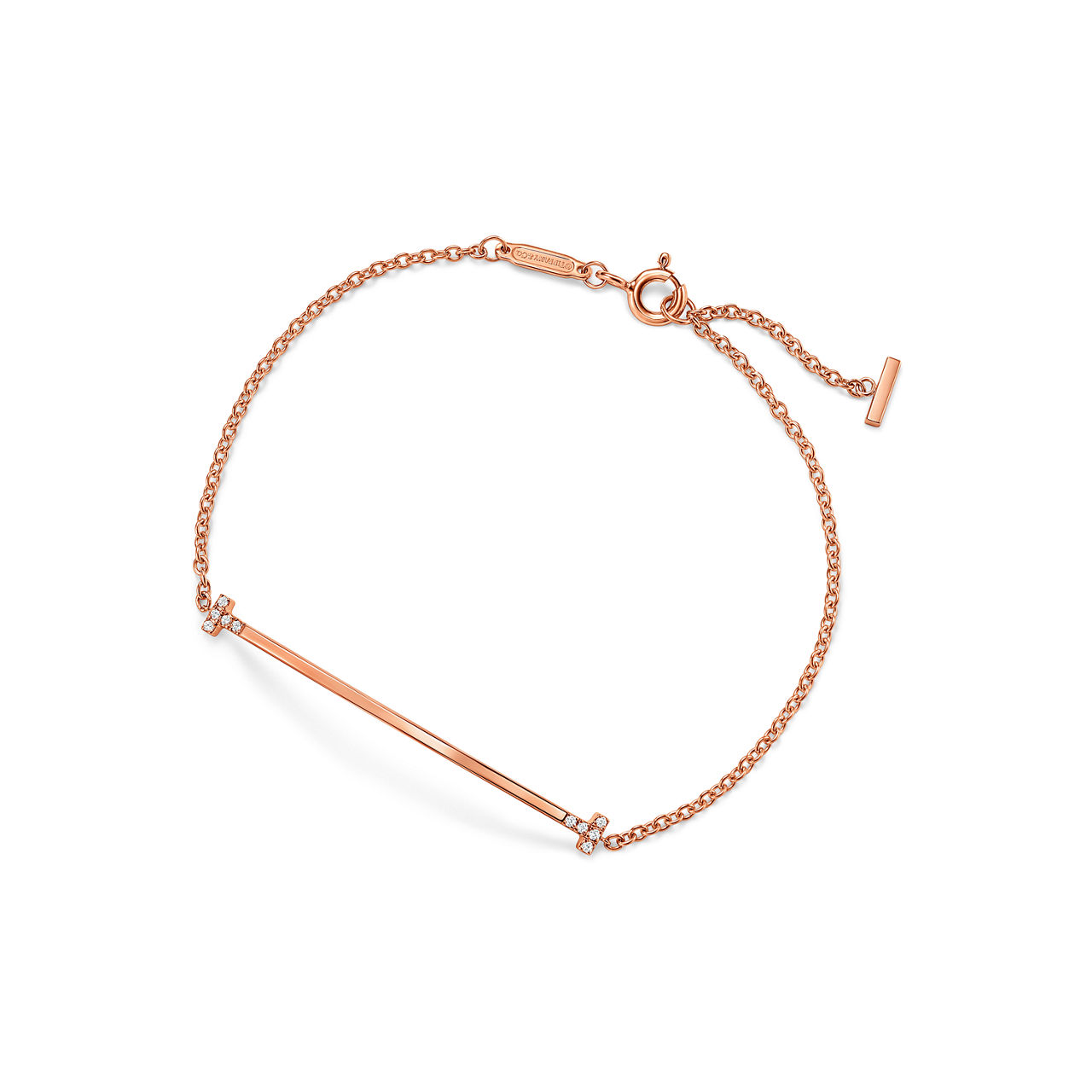 Smile Small Bracelet in Rose Gold with Diamonds
