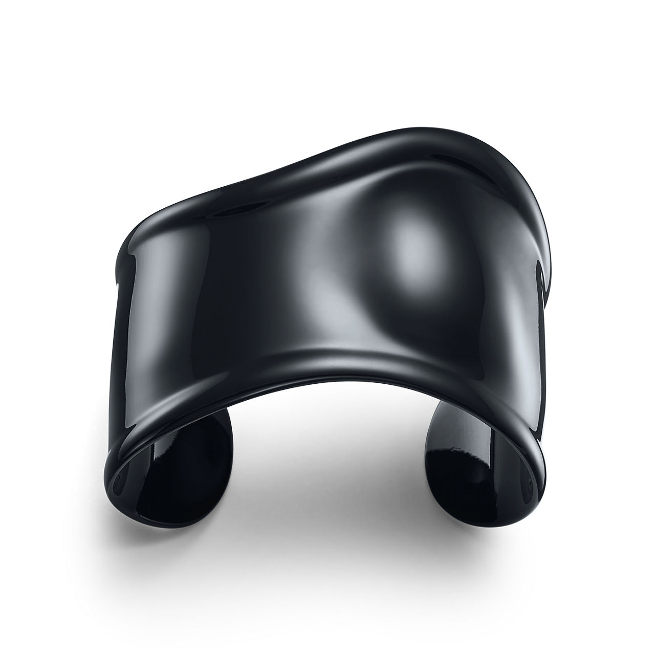 Small Bone Cuff in Black Finish over Copper, 43 mm Wide