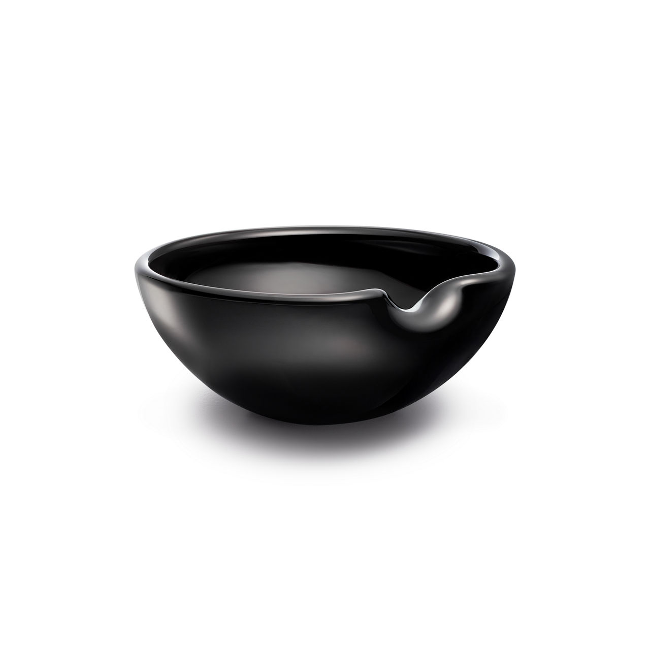 Thumbprint Bowl in Black Venetian Glass