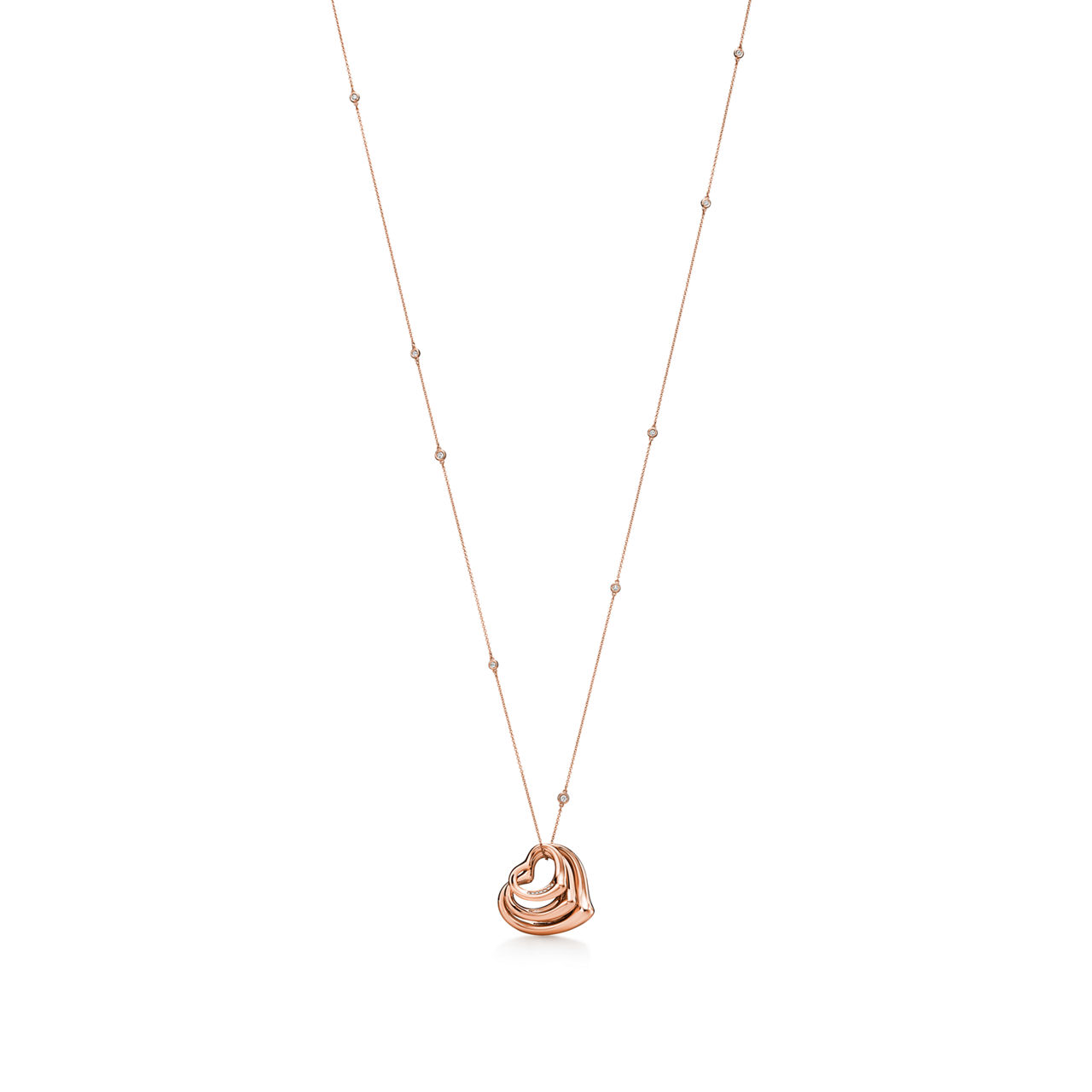 Diamonds by the Yard&reg; Open Heart Pendant in Gold with Diamonds