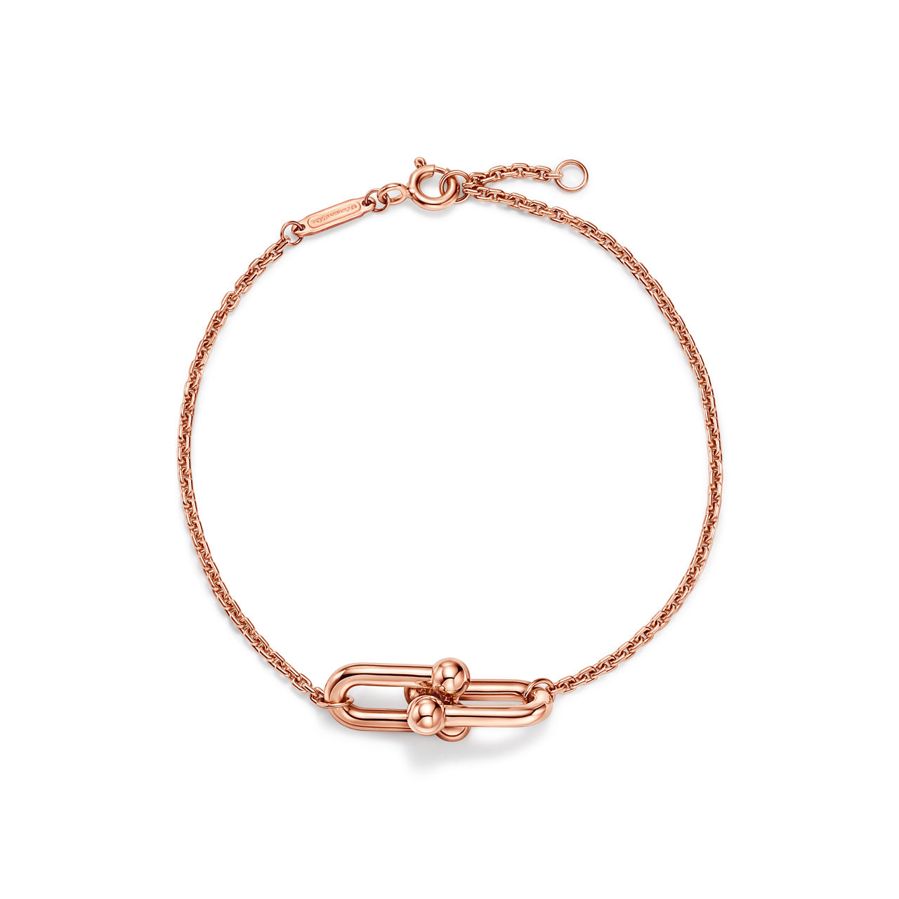 Double Link Bracelet in Rose Gold