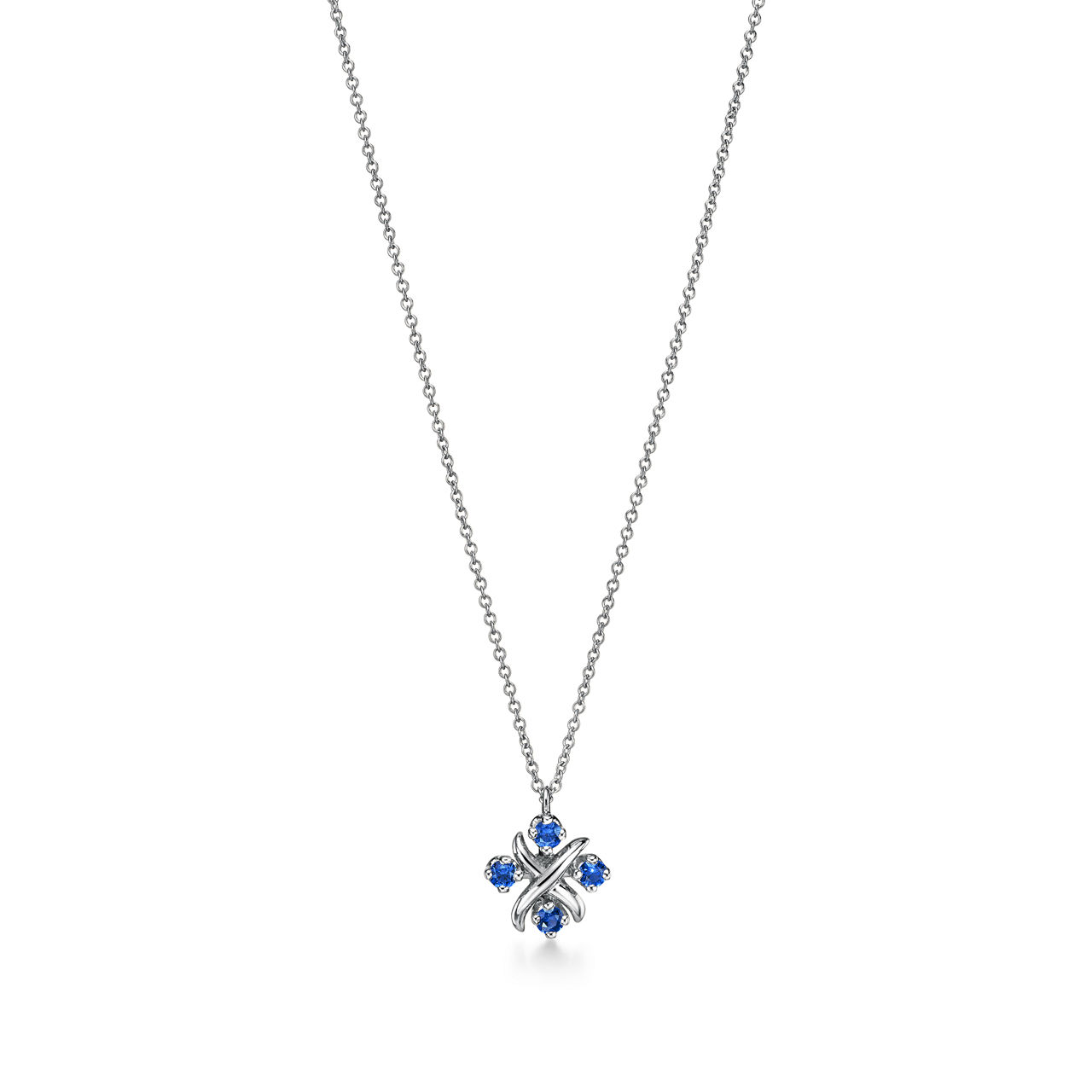 Pendant in Platinum with Sapphires