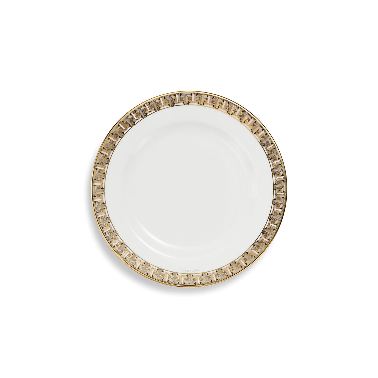 True Bread and Butter Plate with a Hand-painted Gold Rim