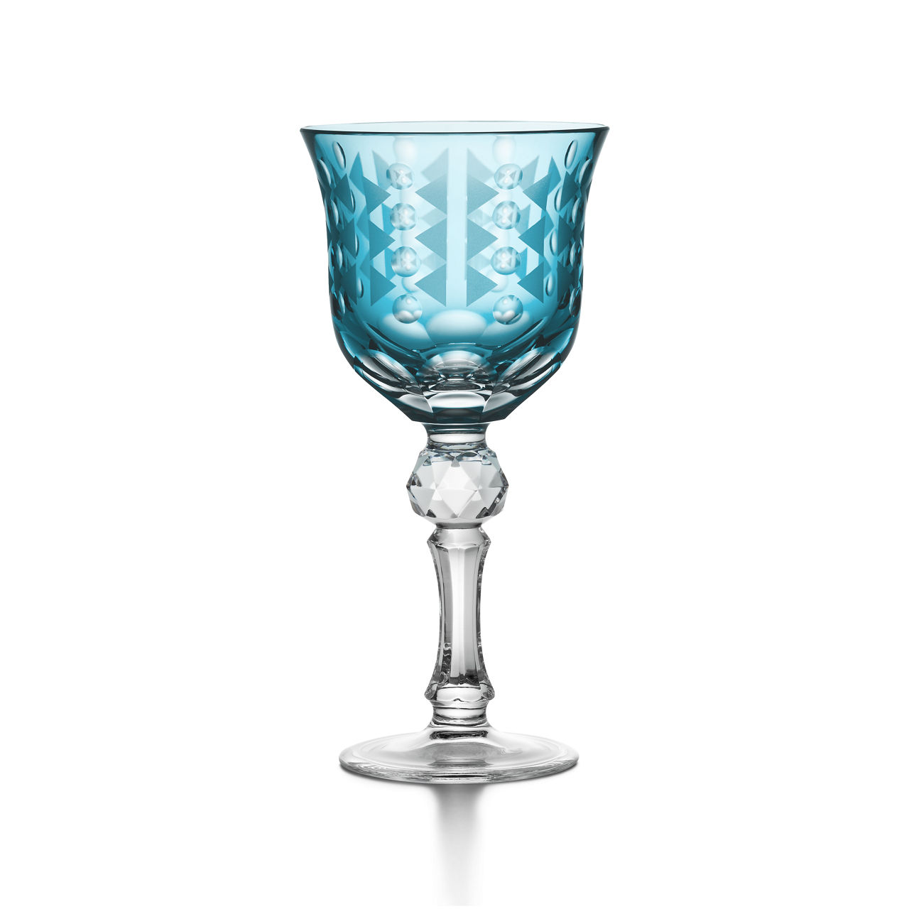 White Wine Glass in Anjeya Blue&reg; Lead Crystal