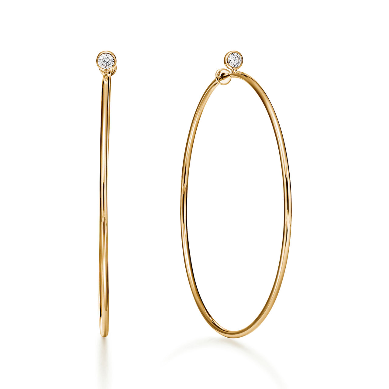 Diamond Hoop Earrings 