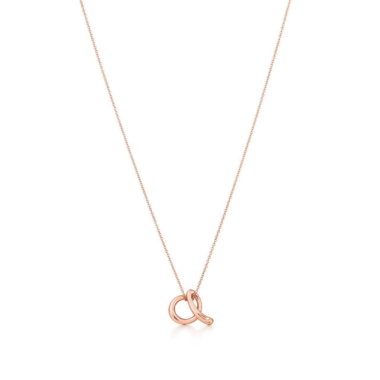 Mini Alphabet Pendant in Rose Gold