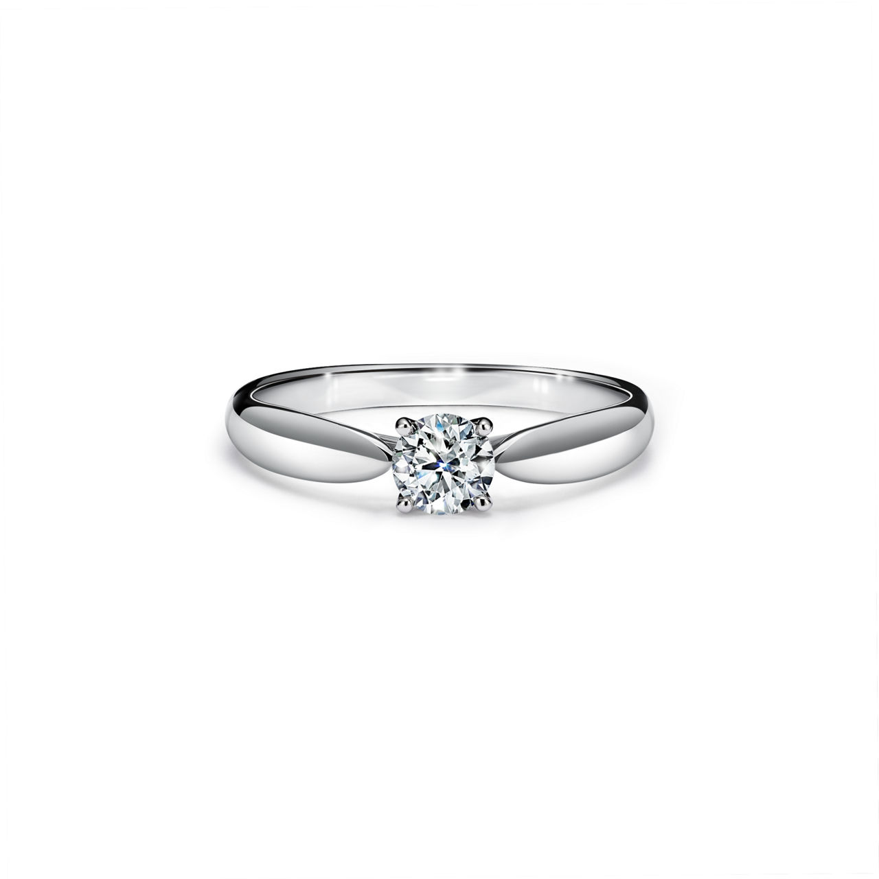 Round Brilliant Engagement Ring in Platinum