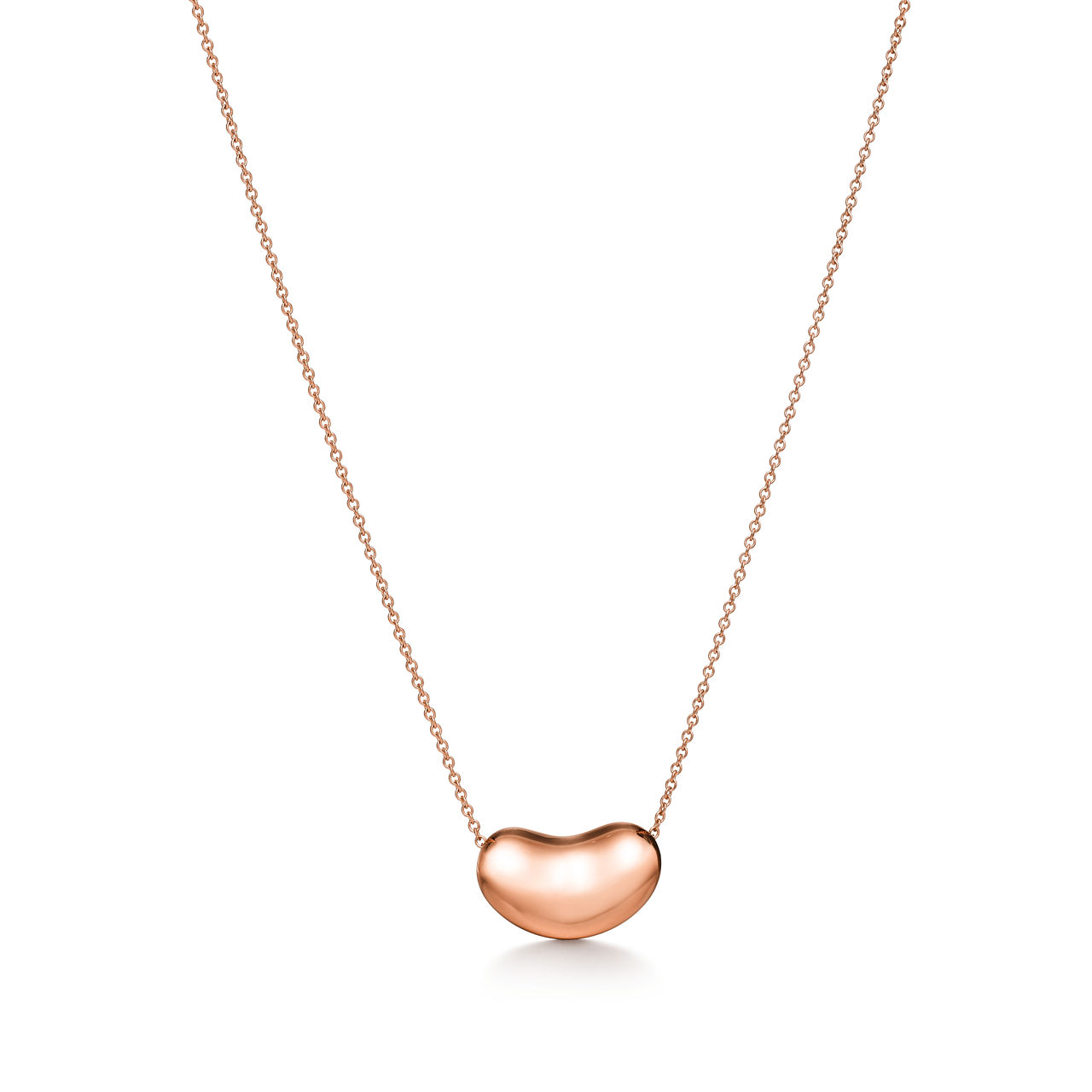 Bean design Pendant in Rose Gold, 18 mm