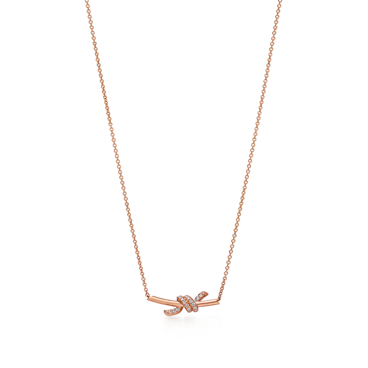 Small Pendant in Rose Gold with Diamonds