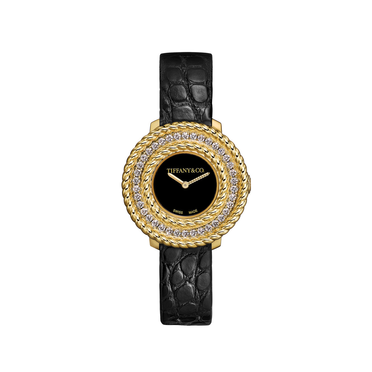 Watch in Yellow Gold with Diamonds