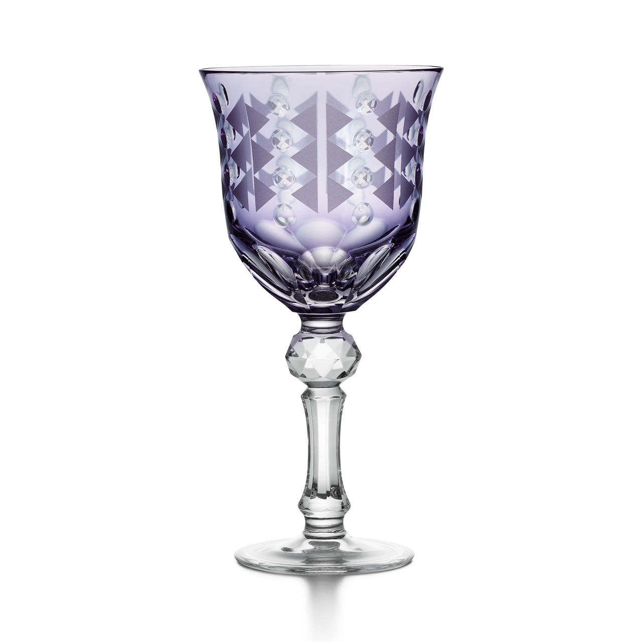 Red Wine Glass in Amethyst Purple Lead Crystal