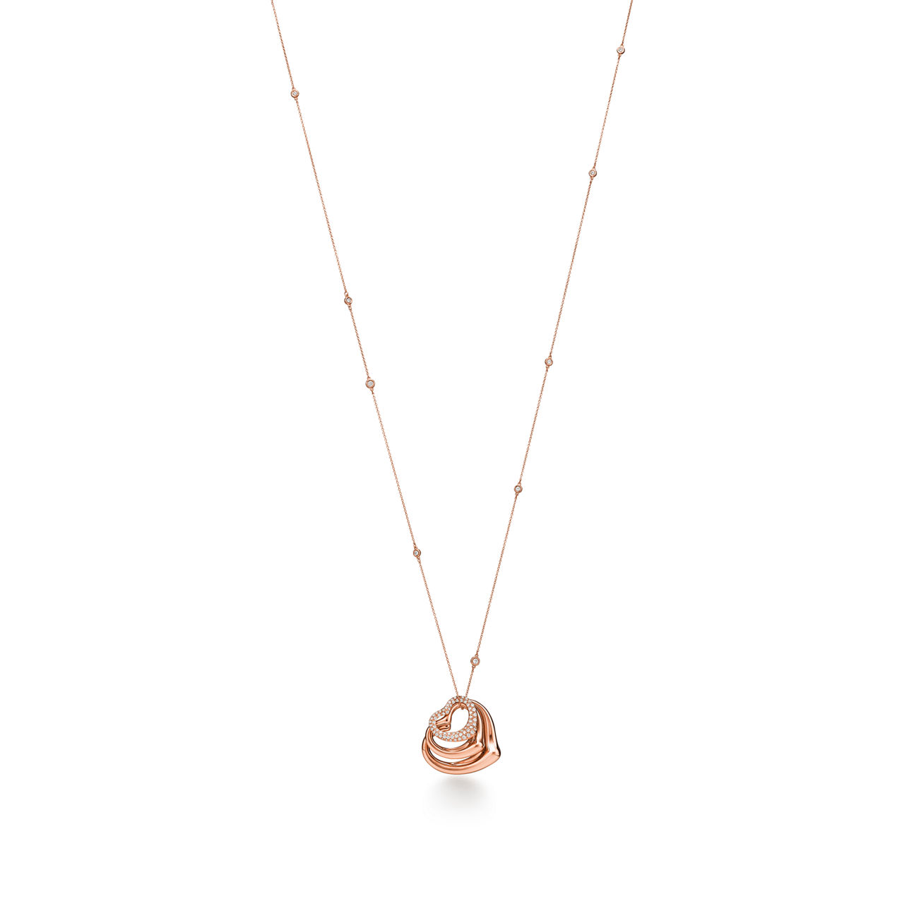 Diamonds by the Yard&reg; Open Heart Pendant in Gold with Diamonds