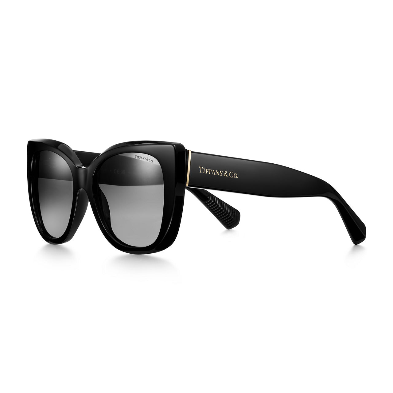 Sunglasses in Black Acetate with Polarized Grey Gradient Lenses