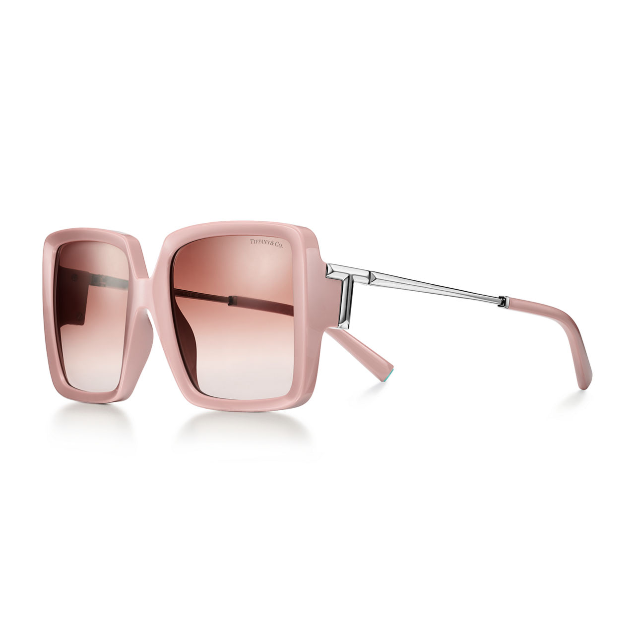 Sunglasses in Pink Acetate with Pink Gradient Lenses