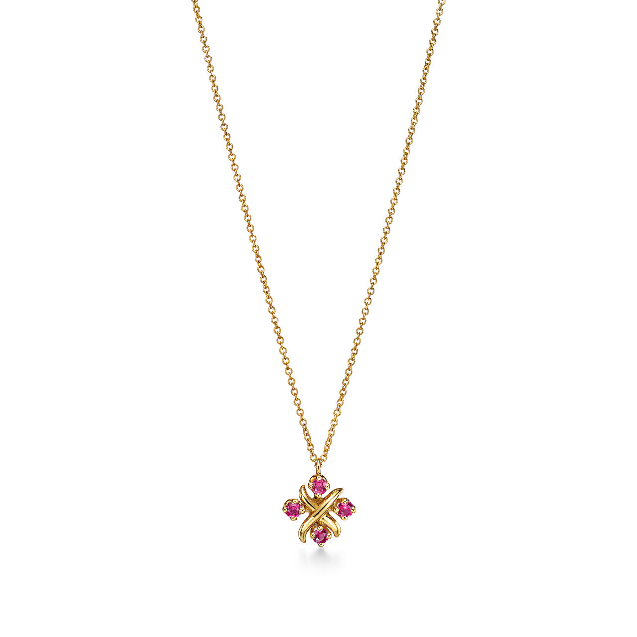 Pendant in Yellow Gold with Rubies