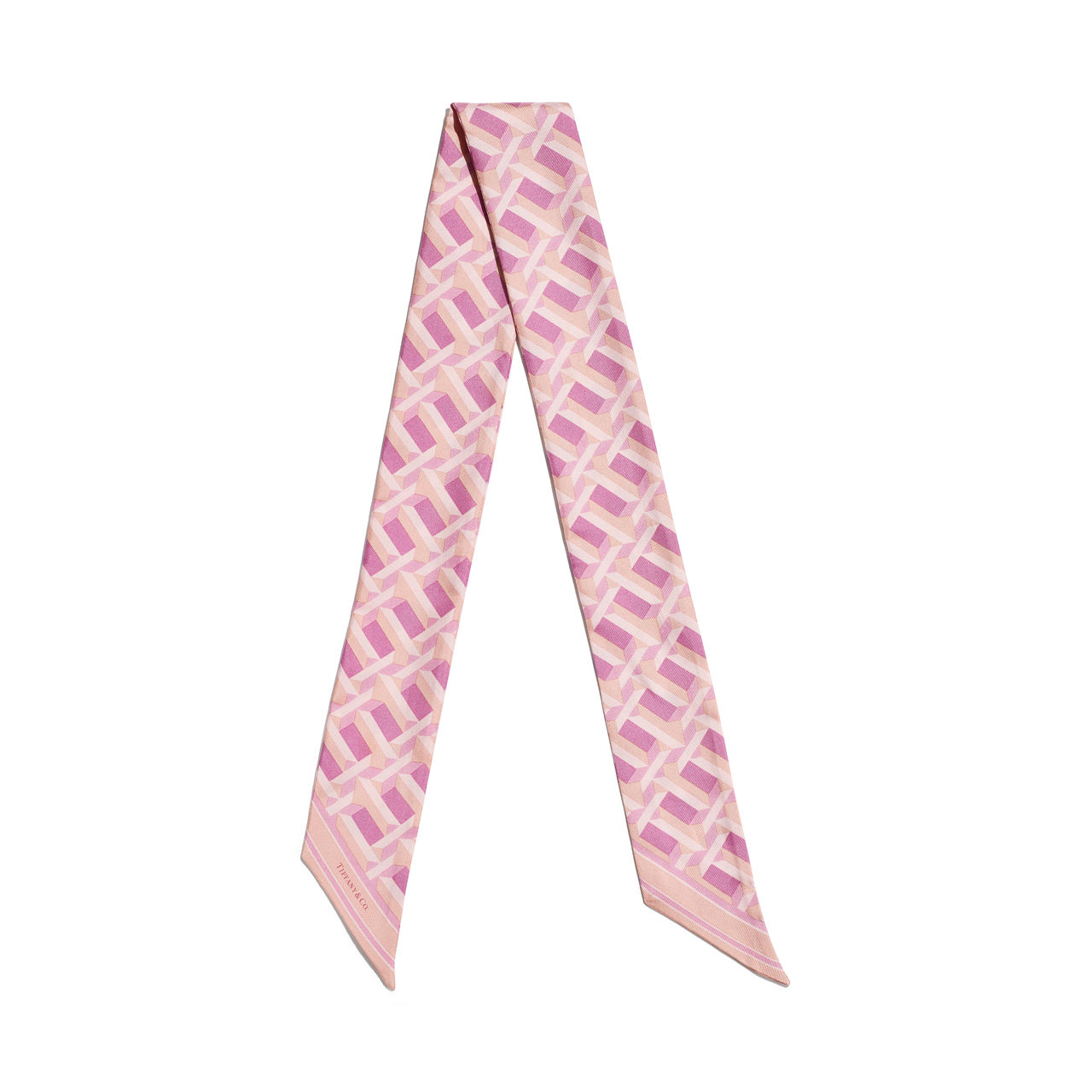 True Ribbon Scarf in Crystal Pink Silk