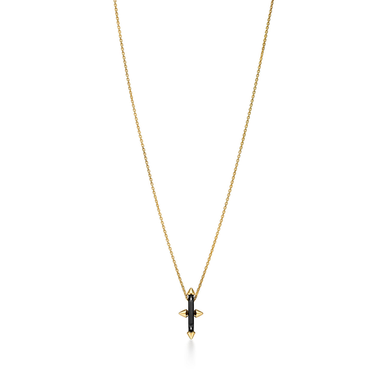 Pendant in Titanium and Yellow Gold