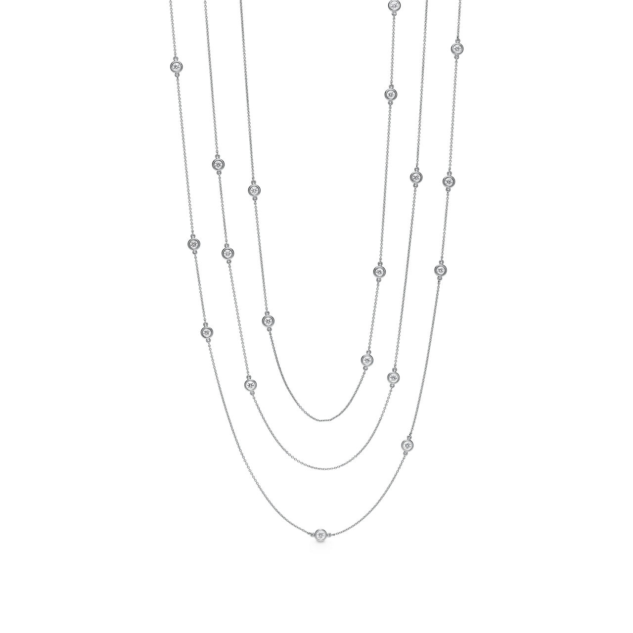 Diamonds by the Yard&reg; Sprinkle Necklace in Platinum