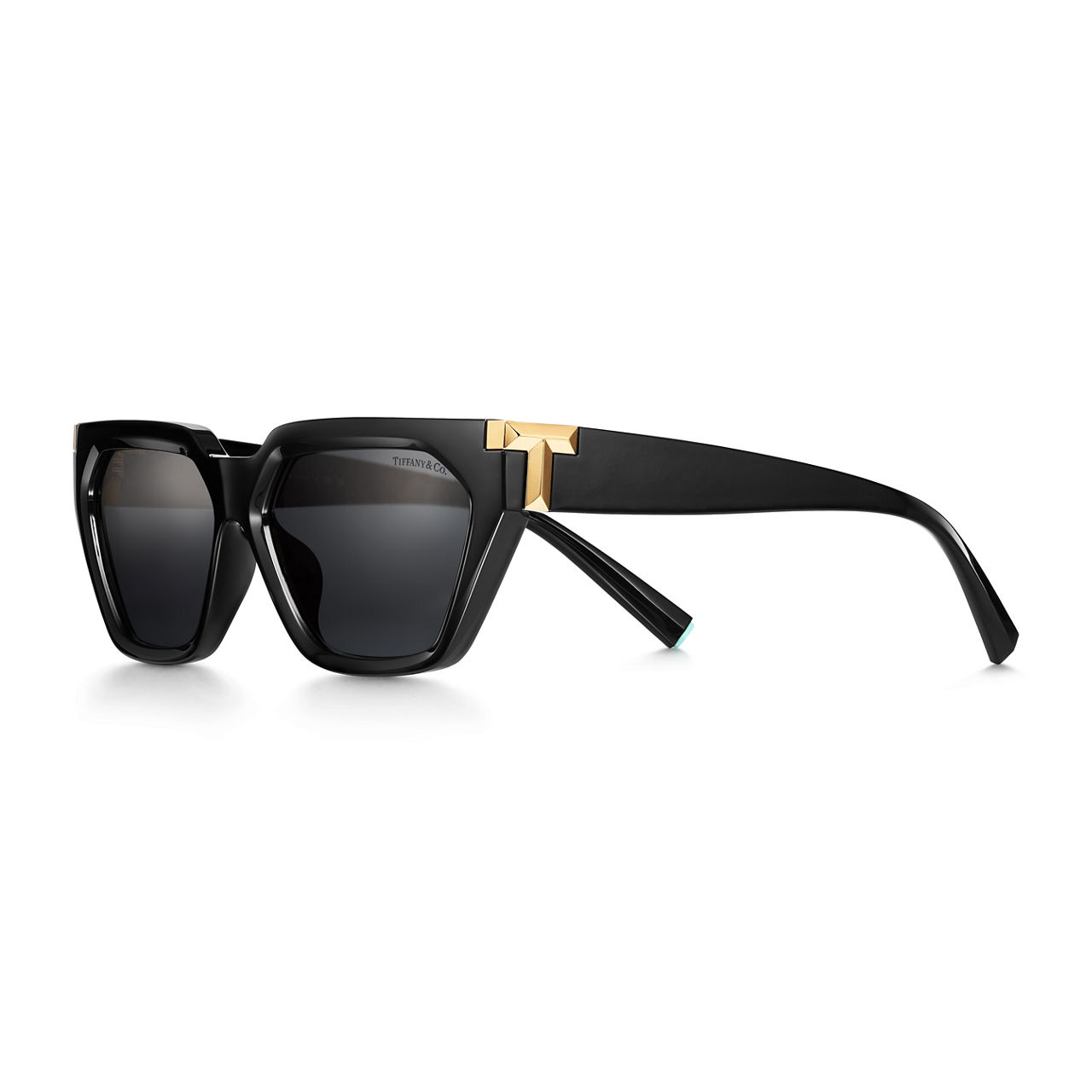 Sunglasses in Black Acetate with Grey Gradient Lenses