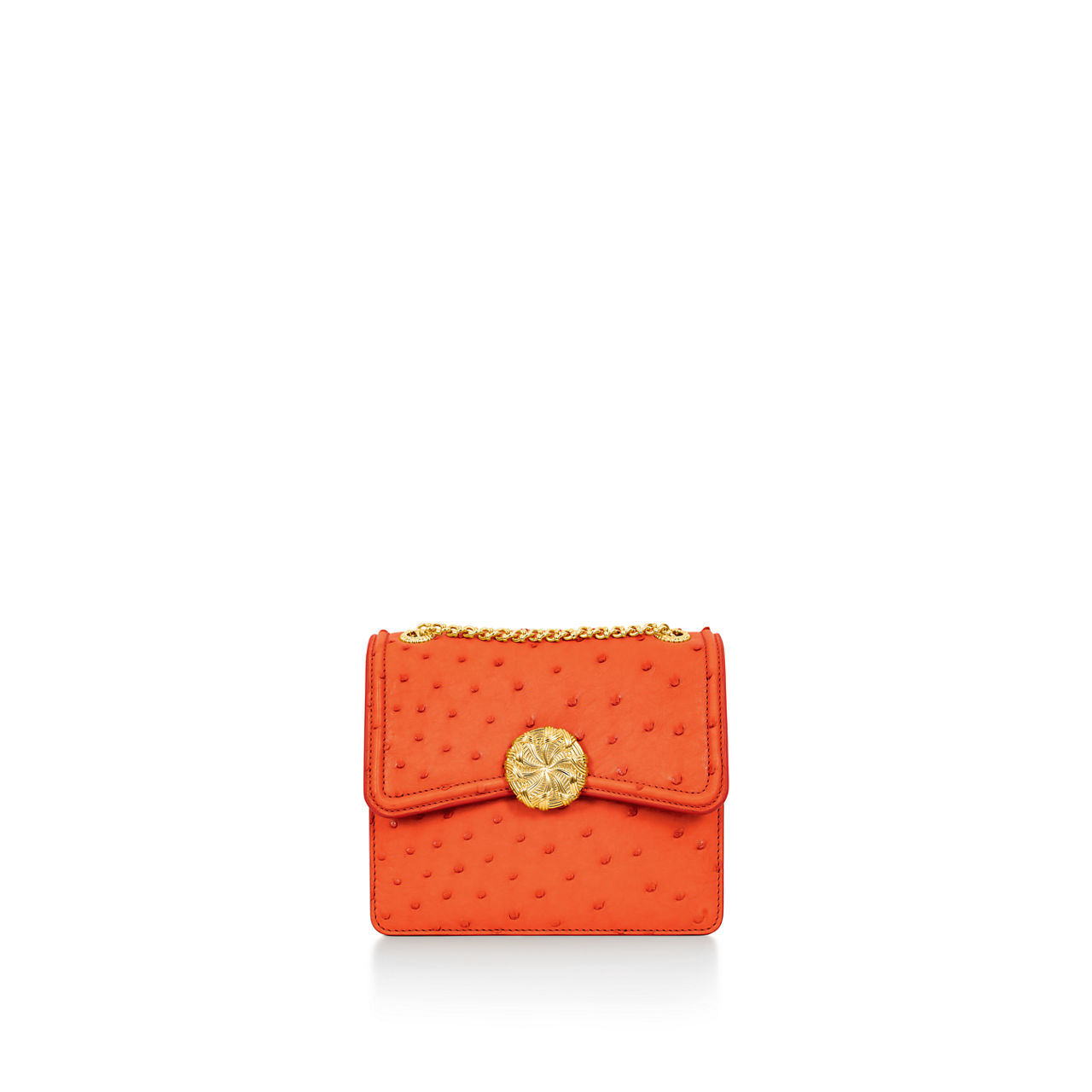 Medium Ribbons Shoulder Bag in Ostrich Leather