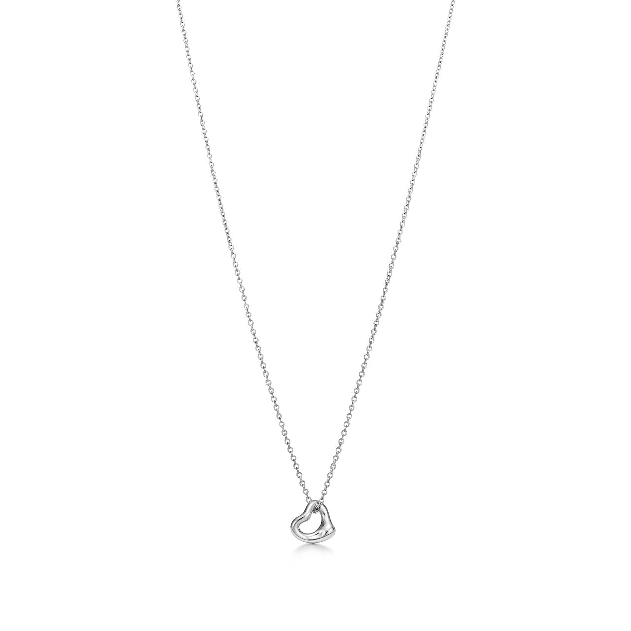 Open Heart Pendant in Sterling Silver, 7 mm