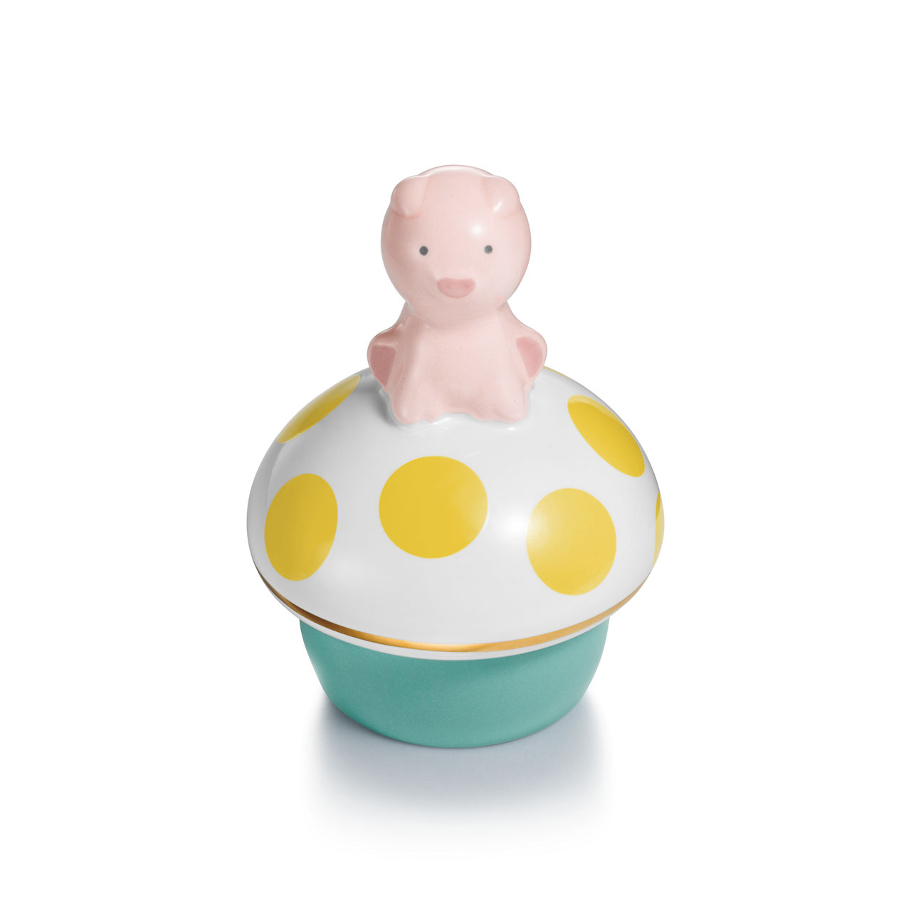 Pig Keepsake Box in Earthenware