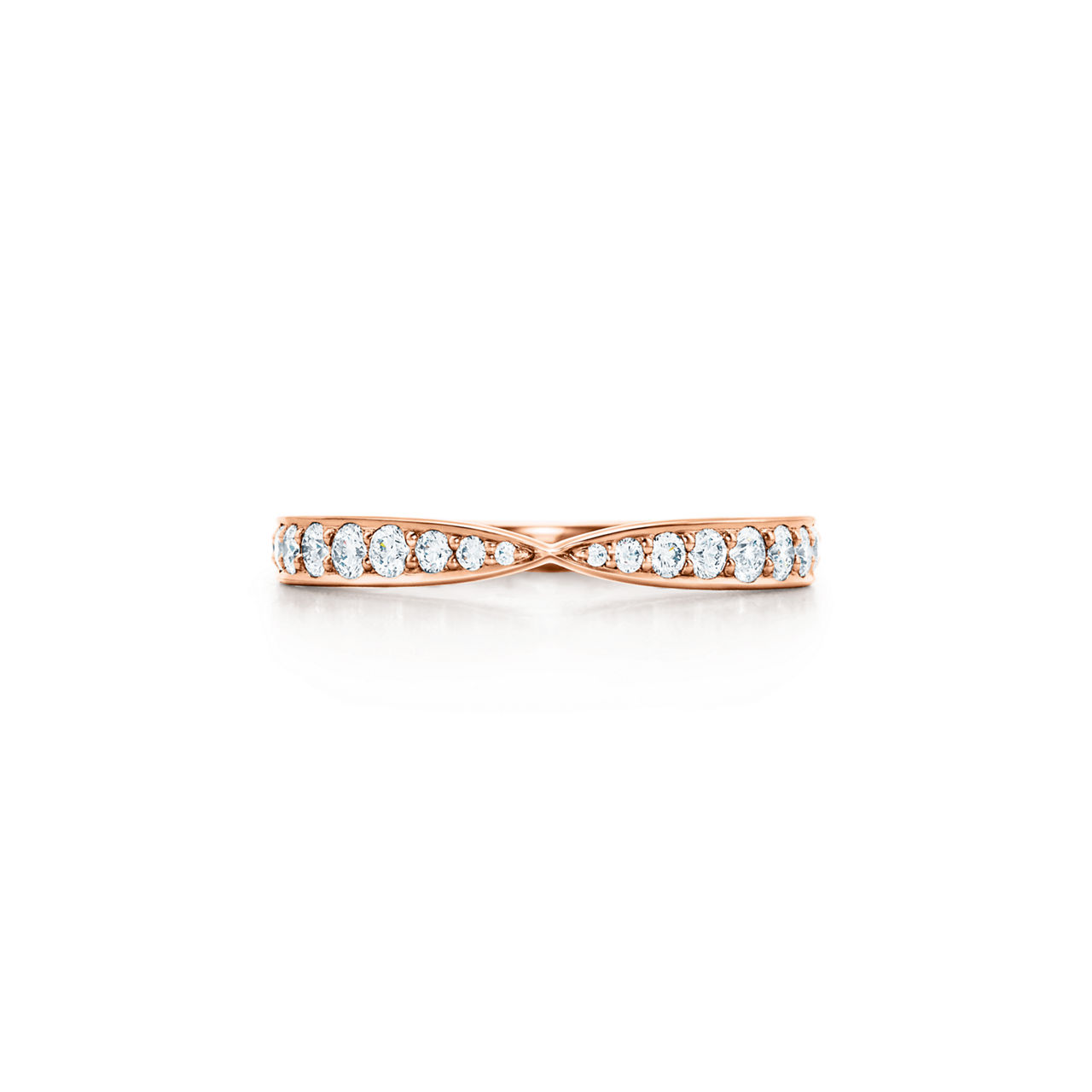 Band Ring in Rose Gold with Diamonds, 1.8 mm