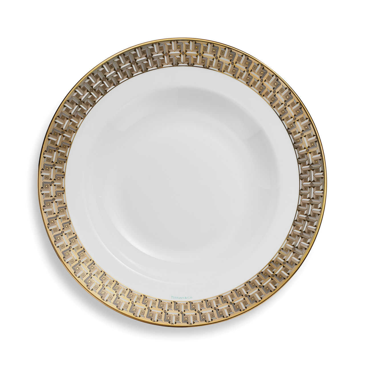 True Bowl with a Hand-painted Gold Rim