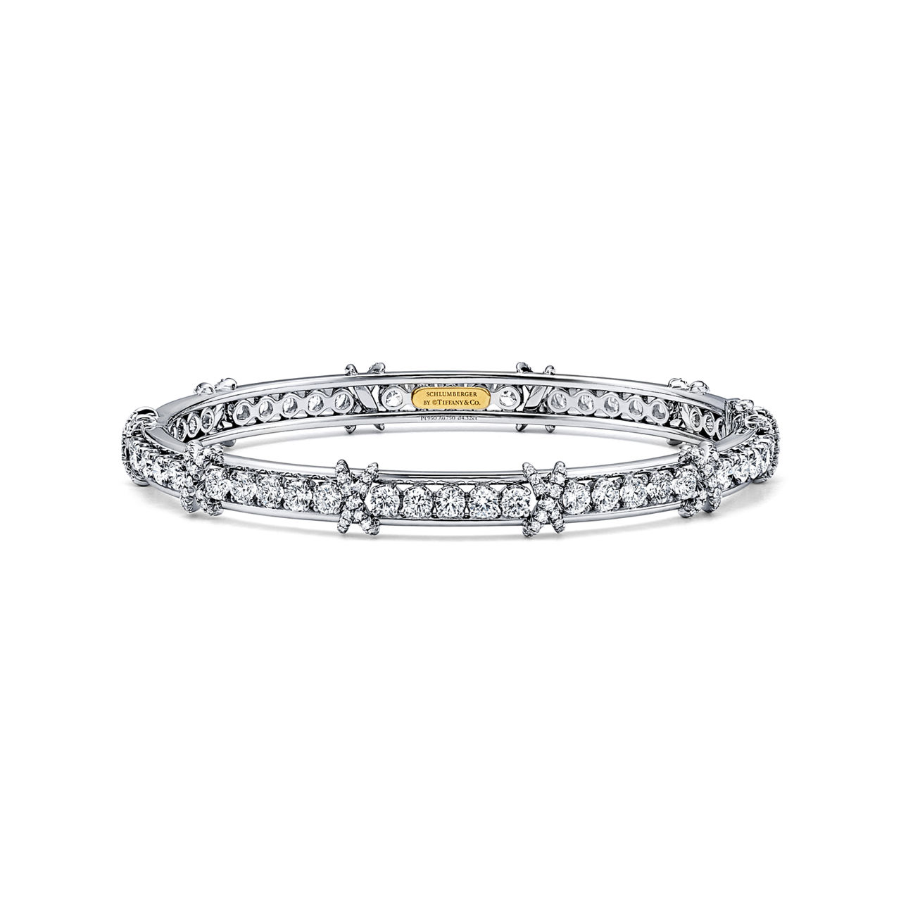 Bangle in Platinum with Diamonds