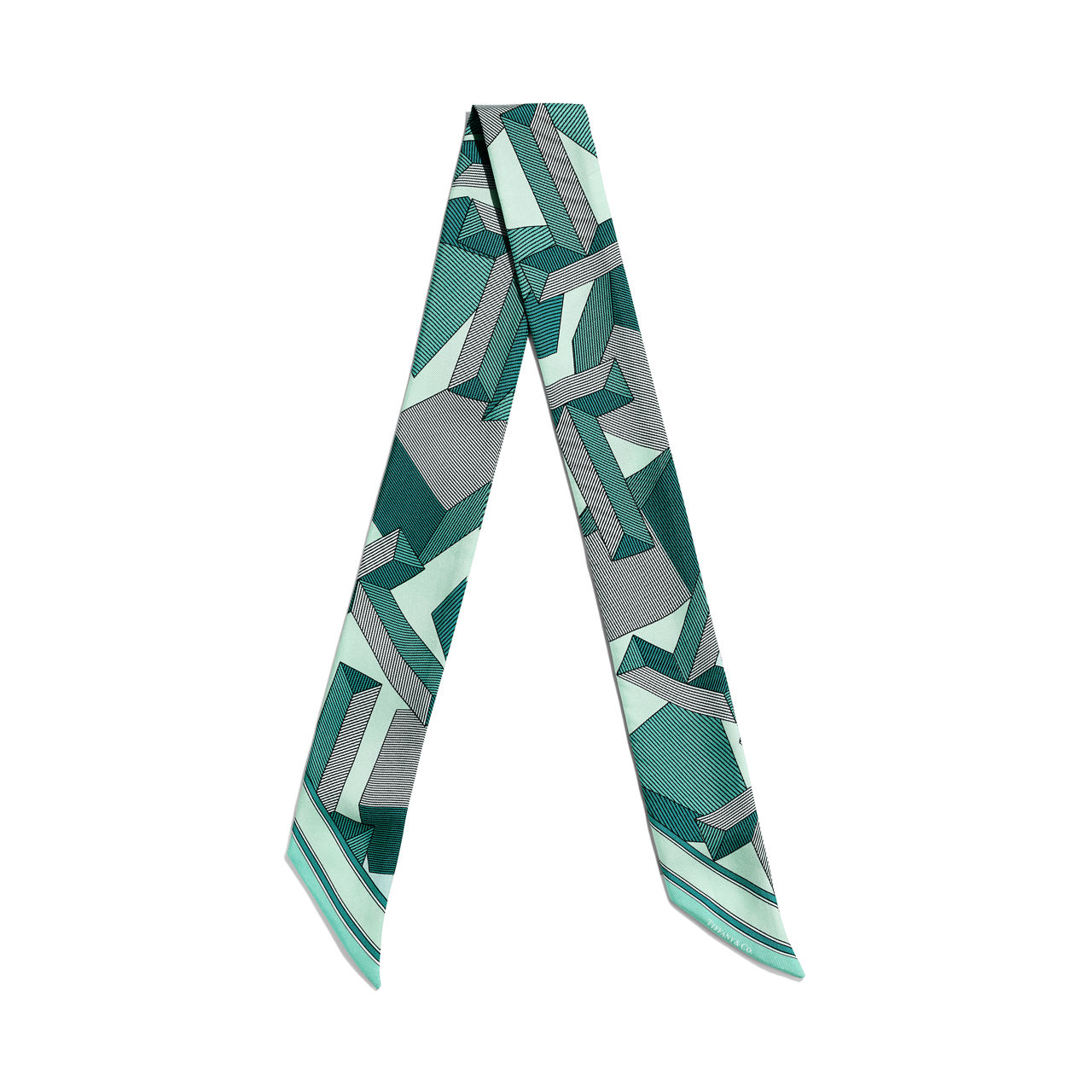 Giant T Ribbon Scarf in Anjeya Blue&reg; Silk