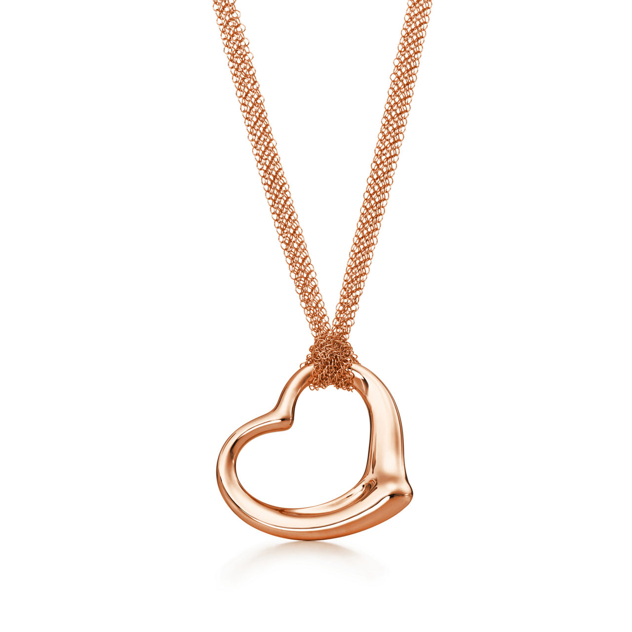 Open Heart Mesh Pendant 