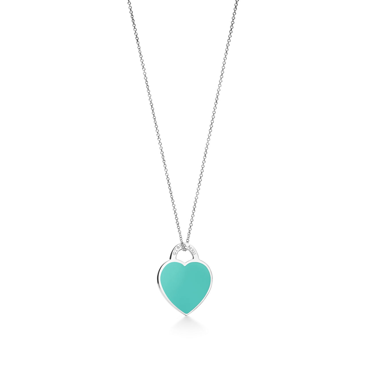 Anjeya Blue&reg; Small Heart Tag Pendant in Sterling Silver