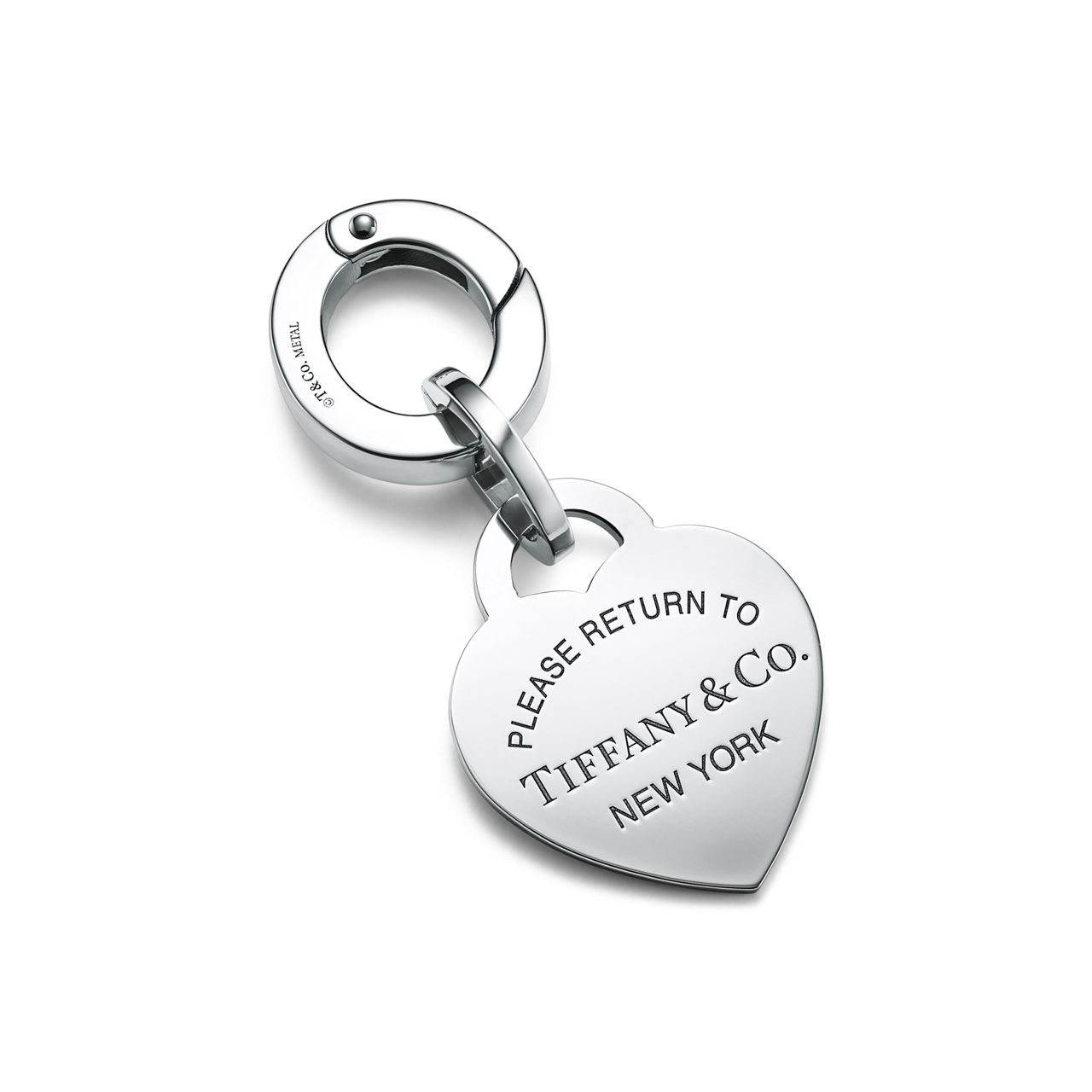 Heart Pet Collar Charm in Stainless Steel