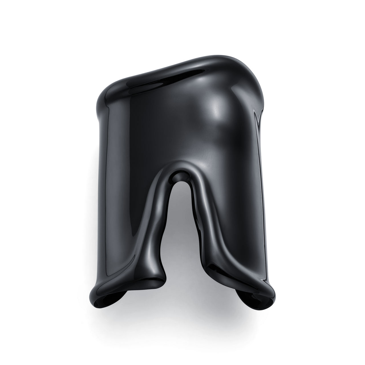 Large Bone Cuff in Black Finish over Copper, 95 mm Wide