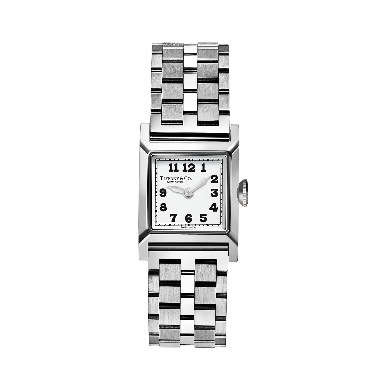 20 mm Watch in Steel with a White Dial