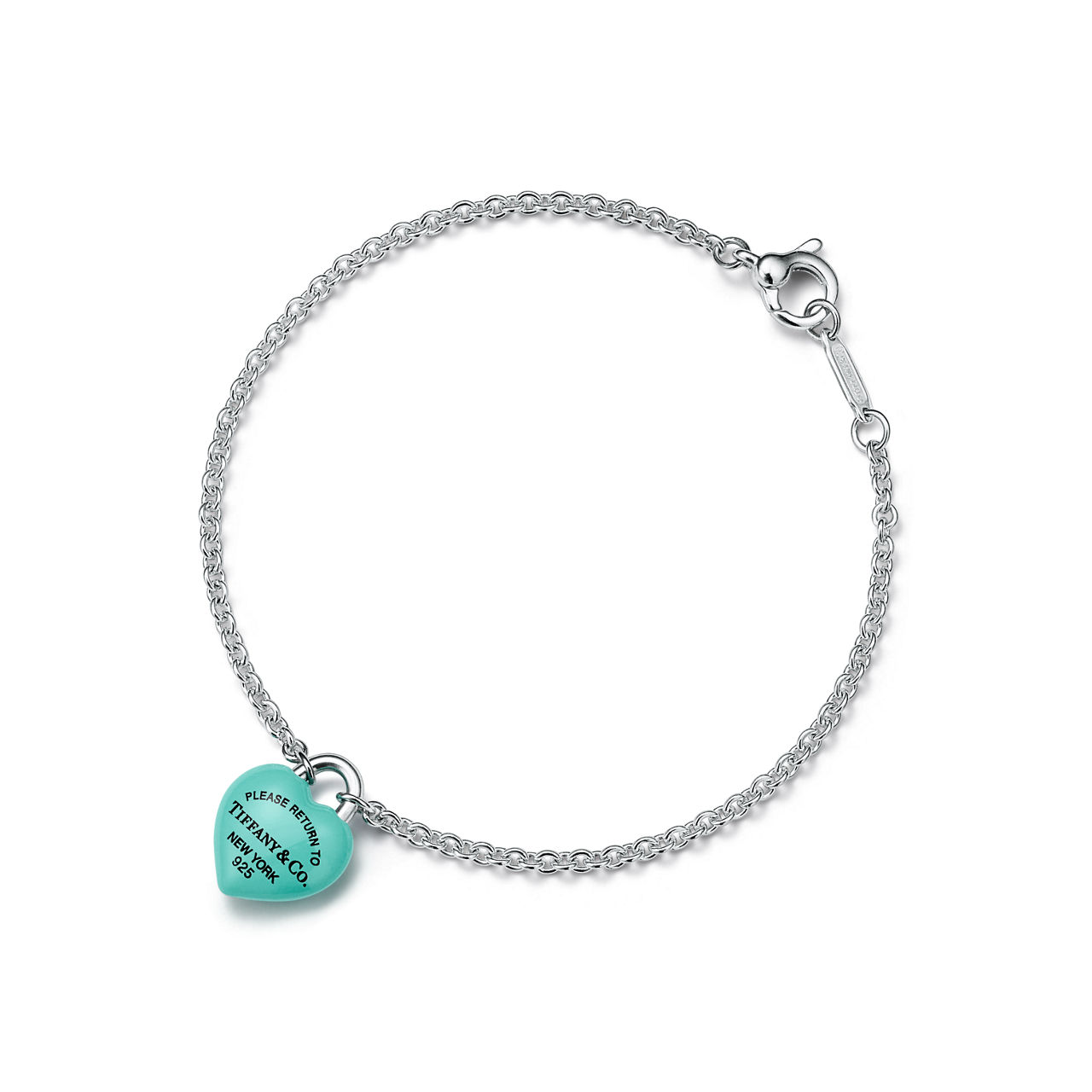Full Heart Bracelet in Sterling Silver with Anjeya Blue&reg;