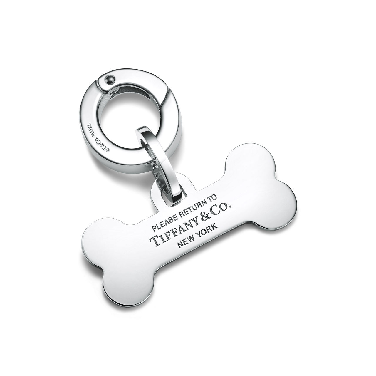 Bone Pet Collar Charm in Stainless Steel