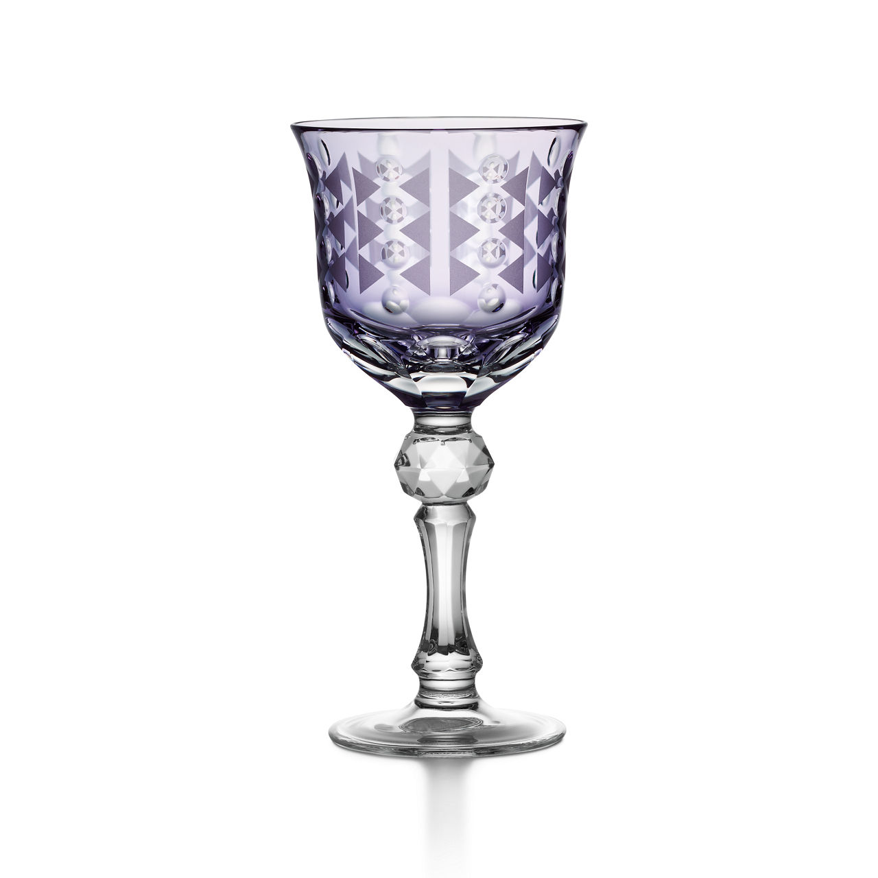 White Wine Glass in Amethyst Purple Lead Crystal